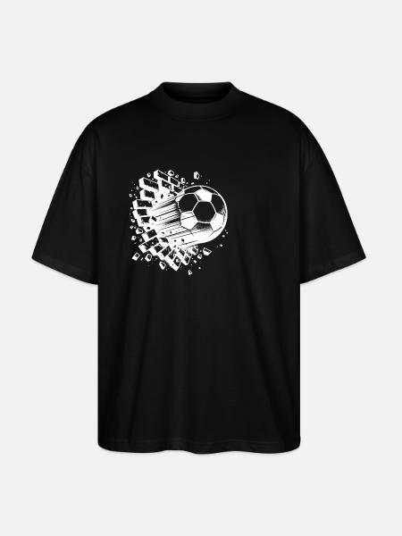 Hammer Fodbold Shot Club Logo Væg Ødelæggelse - Stanley/Stella Oversize Unisex Øko T-shirt Blaster 2.0 - sort