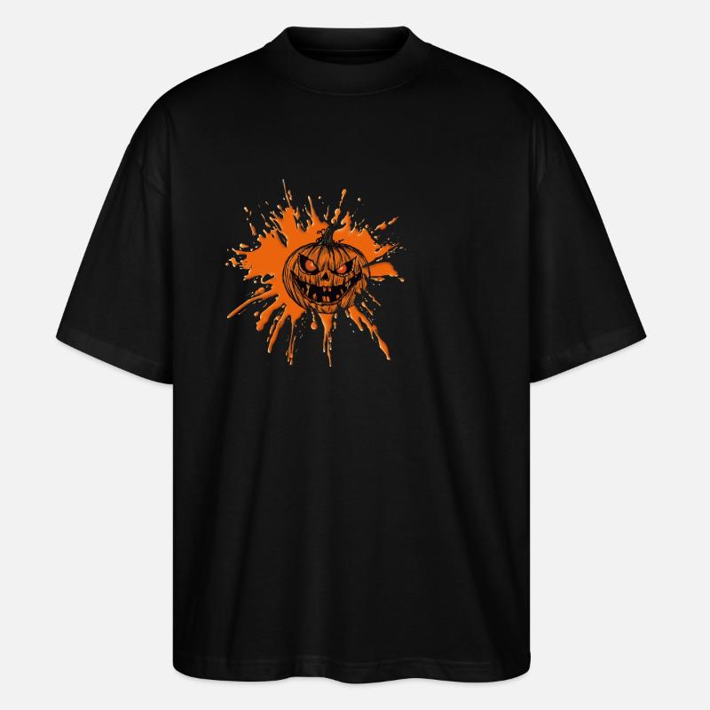 Citrouille d’Halloween - Viens à moi - T-shirt bio Blaster 2.0 coupe oversize Stanley/Stella Unisexe - noir