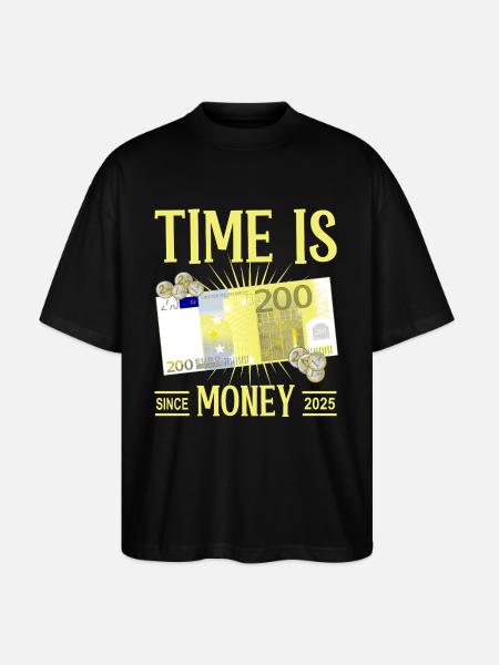 Time is money - Stanley/Stella Oversized Unisex Organic T-shirt Blaster 2.0 - black