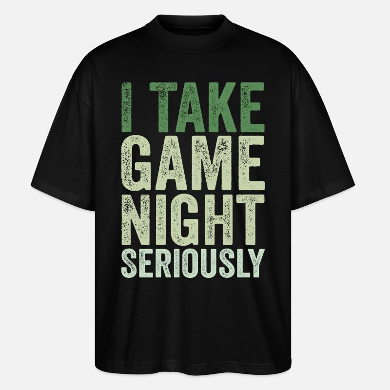Ich nehme den Spieleabend ernst - Stanley/Stella Oversized Unisex Bio T-Shirt Blaster 2.0 - Schwarz