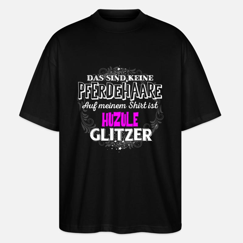 HUZULE - Glitzer - Stanley/Stella Oversized Unisex Bio T-Shirt Blaster 2.0 - Schwarz