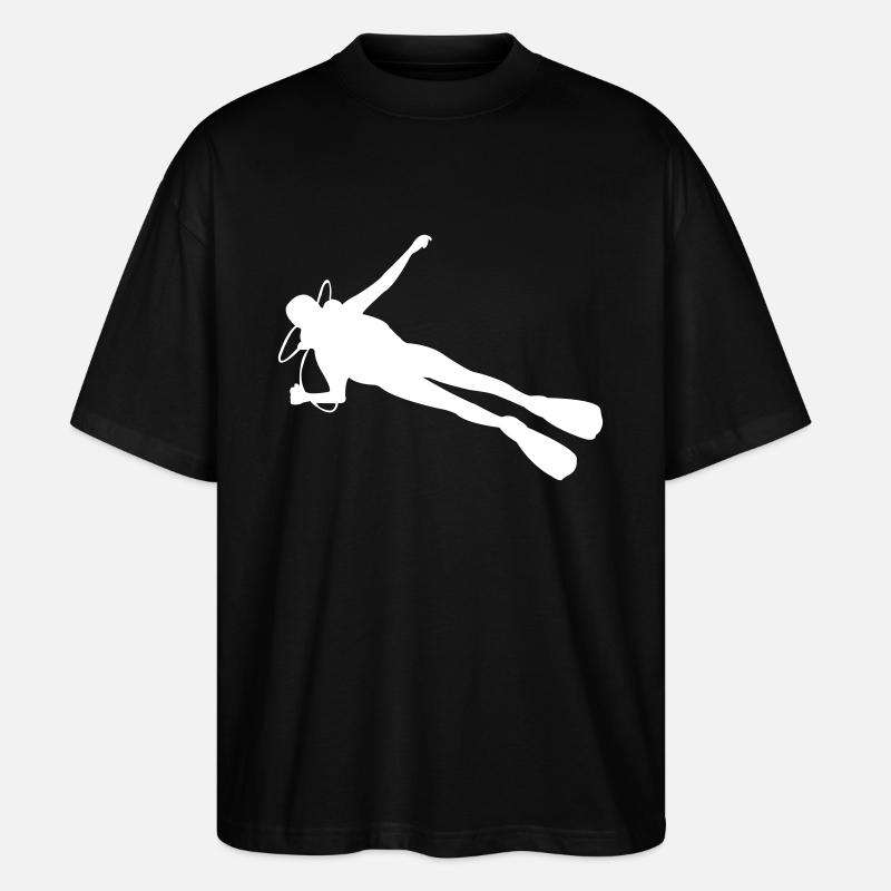 scuba diver - Stanley/Stella Oversized Unisex Bio T-Shirt Blaster 2.0 - Schwarz