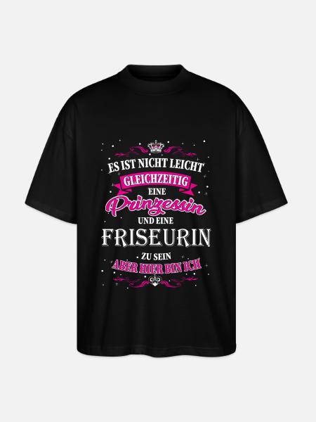 Coiffeur et Princesse - T-shirt bio Blaster 2.0 coupe oversize Stanley/Stella Unisexe - noir