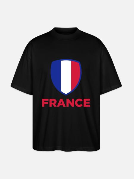 National Flag of Frankfreich - Stanley/Stella Oversized Unisex Organic T-shirt Blaster 2.0 - black
