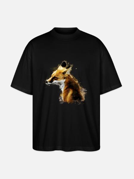 Fuchs - Stanley/Stella Oversized Unisex Bio T-Shirt Blaster 2.0 - Schwarz
