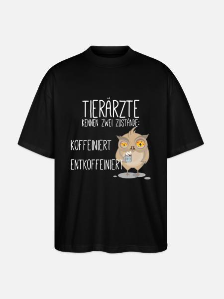 koffeiniert Tierarzt - Stanley/Stella Oversized Unisex Bio T-Shirt Blaster 2.0 - Schwarz