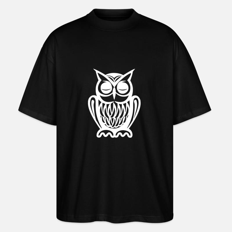 Chouette en mode Chill - T-shirt bio Blaster 2.0 coupe oversize Stanley/Stella Unisexe - noir