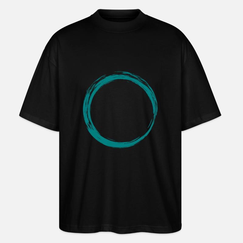 Circle Icon Design Brush Customizable - Stanley/Stella Oversized Unisex Organic T-shirt Blaster 2.0 - black