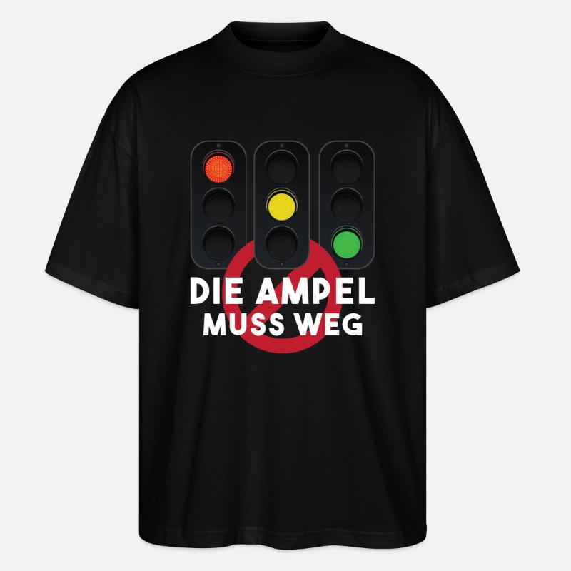 Die Ampel muss weg - Stanley/Stella Oversized Unisex Bio T-Shirt Blaster 2.0 - Schwarz
