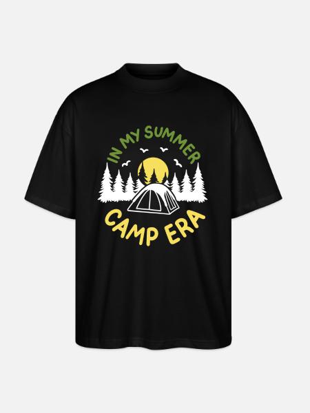 Camping Sommerlager Camper - Stanley/Stella Oversized Unisex Bio T-Shirt Blaster 2.0 - Schwarz