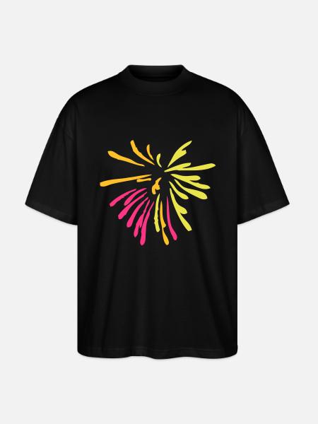 artistic musical fire - Stanley/Stella Oversized Unisex Organic T-shirt Blaster 2.0 - black