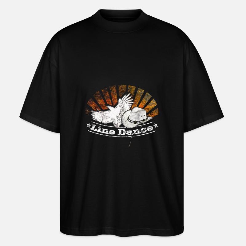 line dance - Stanley/Stella Oversized Unisex Organic T-shirt Blaster 2.0 - black