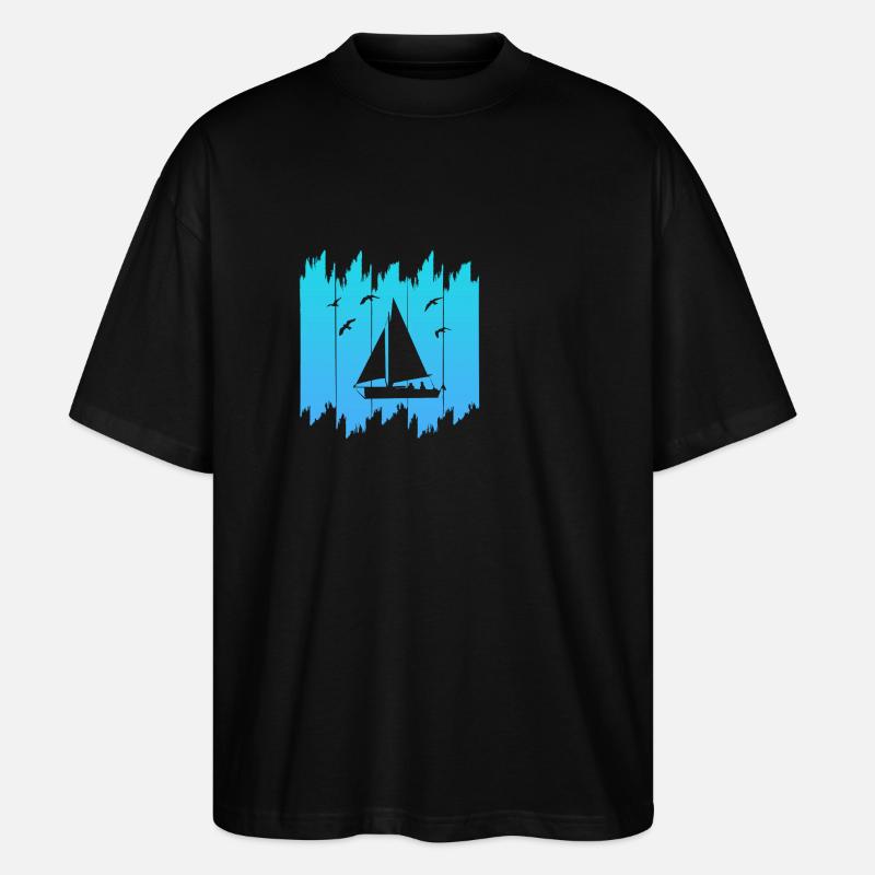 Sailing - Stanley/Stella Oversized Unisex Bio T-Shirt Blaster 2.0 - Schwarz