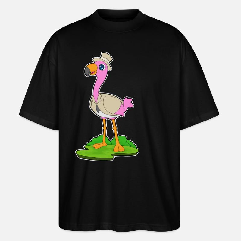 Flamingo Groom Blazer Wedding - Stanley/Stella Oversized Unisex Organic T-shirt Blaster 2.0 - black