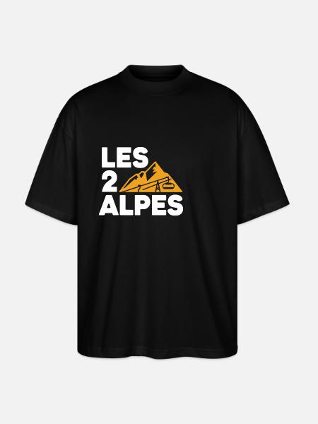 Les 2 Alpes - T-shirt bio Blaster 2.0 coupe oversize Stanley/Stella Unisexe - noir