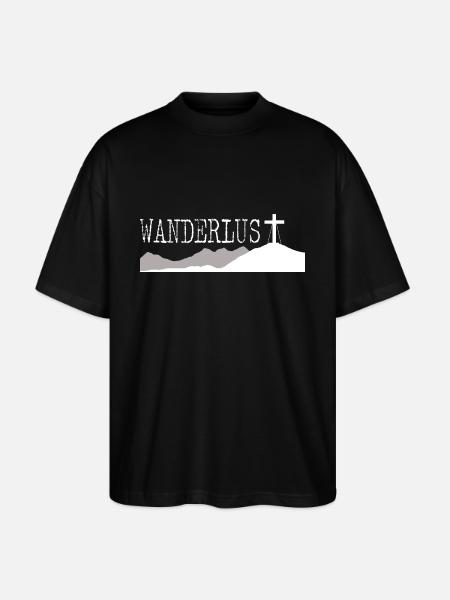 Wanderlust - Stanley/Stella Oversized Unisex Bio T-Shirt Blaster 2.0 - Schwarz