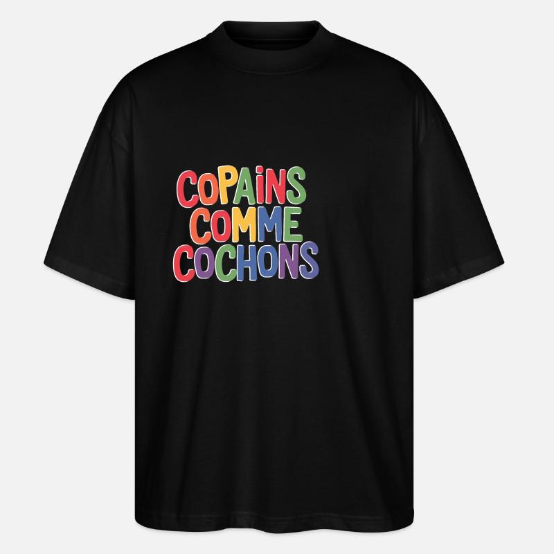 Copains comme cochons - T-shirt bio Blaster 2.0 coupe oversize Stanley/Stella Unisexe - noir