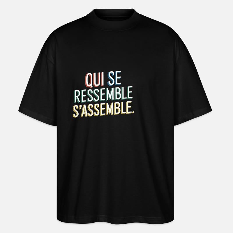 Qui se ressemble s'assemble - T-shirt bio Blaster 2.0 coupe oversize Stanley/Stella Unisexe - noir