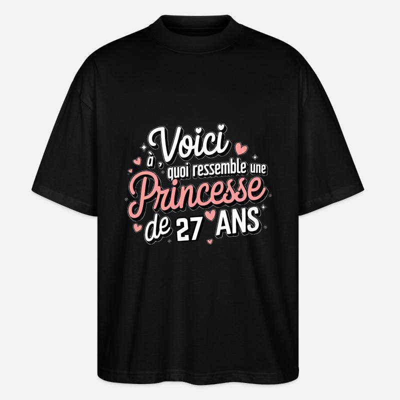 Princesse de 27 Ans - T-shirt bio Blaster 2.0 coupe oversize Stanley/Stella Unisexe - noir