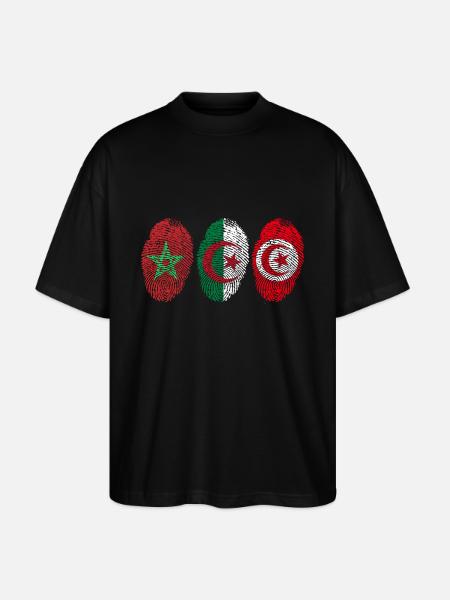 LOGO Magreb unido المغرب - Camiseta Oversize Ecológica Unisex Stanley/Stella Blaster 2.0 - negro