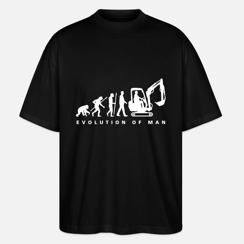 evolution_baggerfahrer_122013_a_1c - Stanley/Stella Oversized Unisex Bio T-Shirt Blaster 2.0 - Schwarz