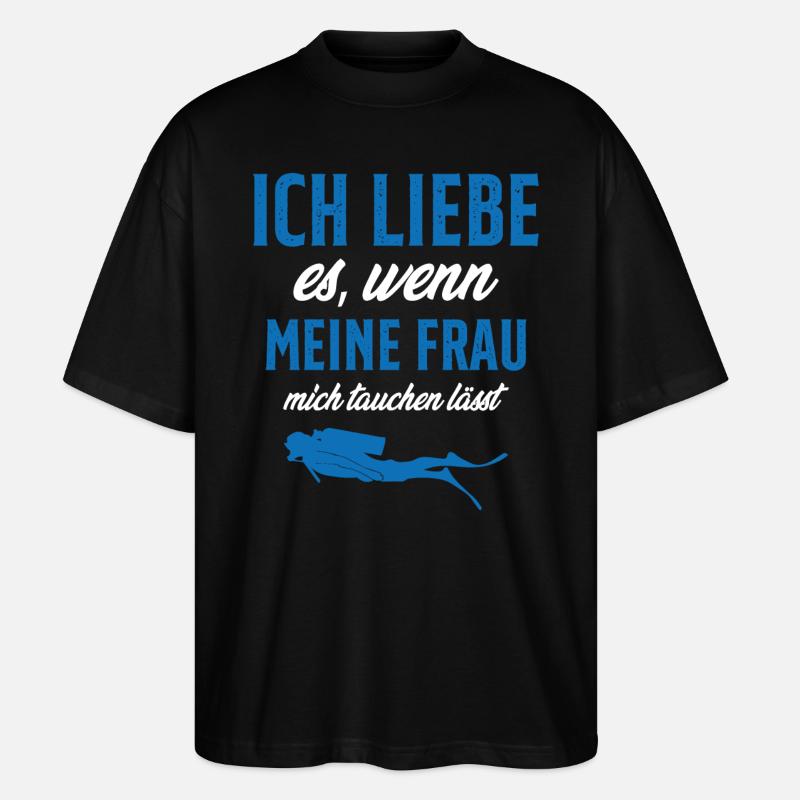 tauchen gehen lässt - Stanley/Stella Oversized Unisex Bio T-Shirt Blaster 2.0 - Schwarz