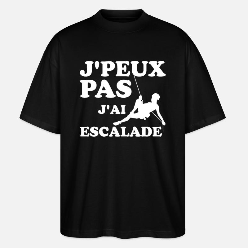J'peux pas j'ai escalade - T-shirt bio Blaster 2.0 coupe oversize Stanley/Stella Unisexe - noir