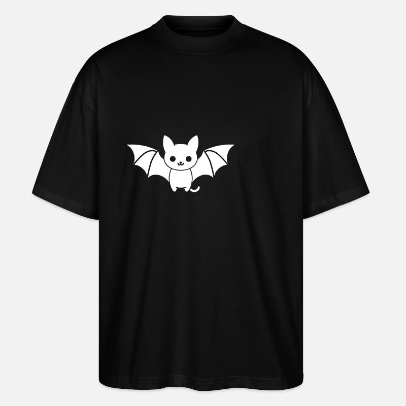 Fledermaus - Stanley/Stella Oversized Unisex Bio T-Shirt Blaster 2.0 - Schwarz