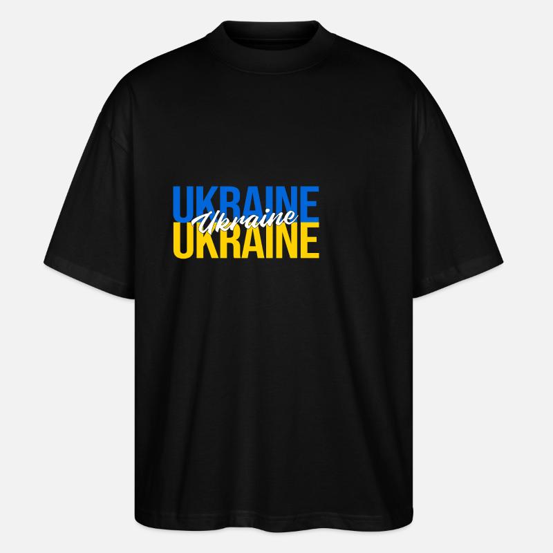Ukraine - Stanley/Stella Oversized Unisex Bio T-Shirt Blaster 2.0 - Schwarz