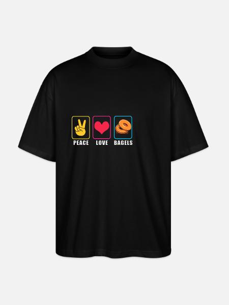 Bagel - Stanley/Stella Oversized Unisex Organic T-shirt Blaster 2.0 - black
