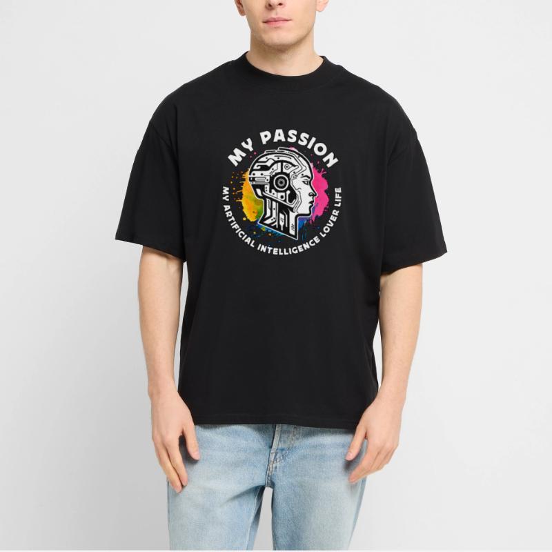 Artificial Intelligence My Passion My Programmer Stanley/Stella Oversized Unisex Organic T-shirt Blaster 2.0