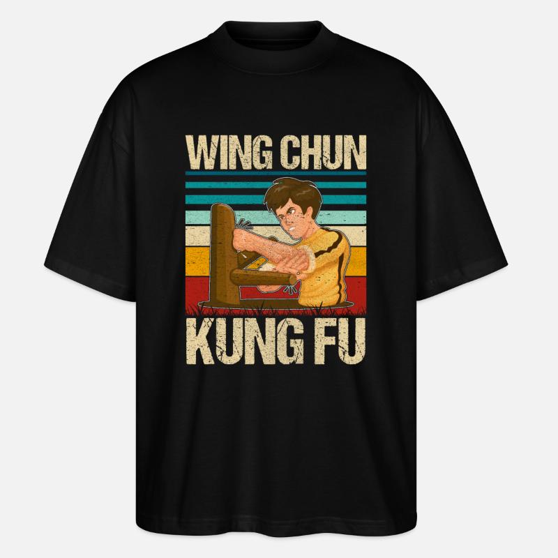 Wing Chun Kung Fu - T-shirt bio Blaster 2.0 coupe oversize Stanley/Stella Unisexe - noir