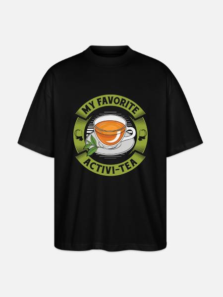 Hot Tea Min favorit Activi-Tea Kamille Te Lover - Stanley/Stella Oversize Unisex Øko T-shirt Blaster 2.0 - sort