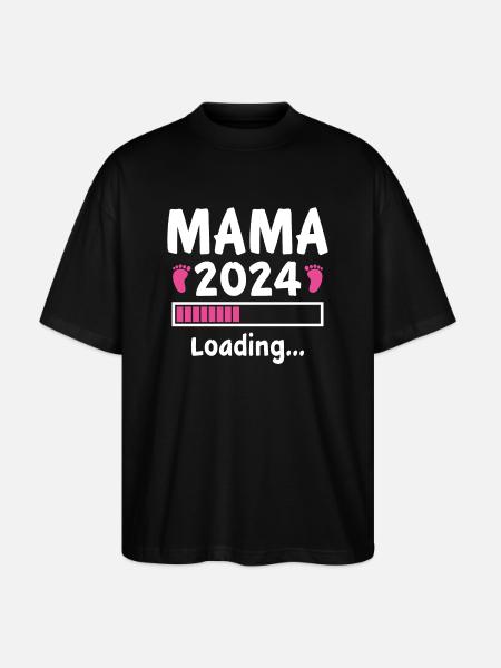 Mama 2024 Loading - Stanley/Stella Oversized Unisex Bio T-Shirt Blaster 2.0 - Schwarz
