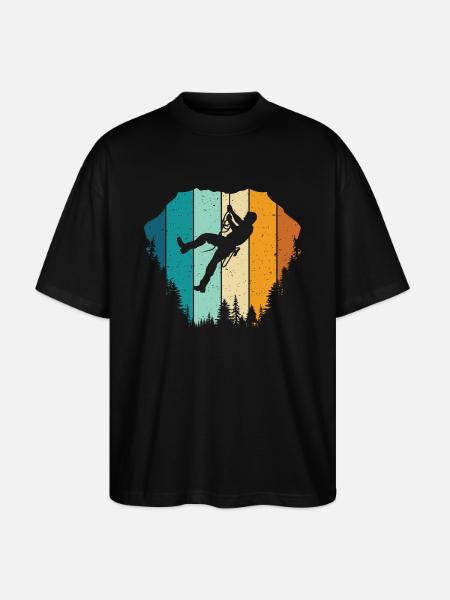 Rock Climbing Climber - Stanley/Stella Oversized Unisex Organic T-shirt Blaster 2.0 - black
