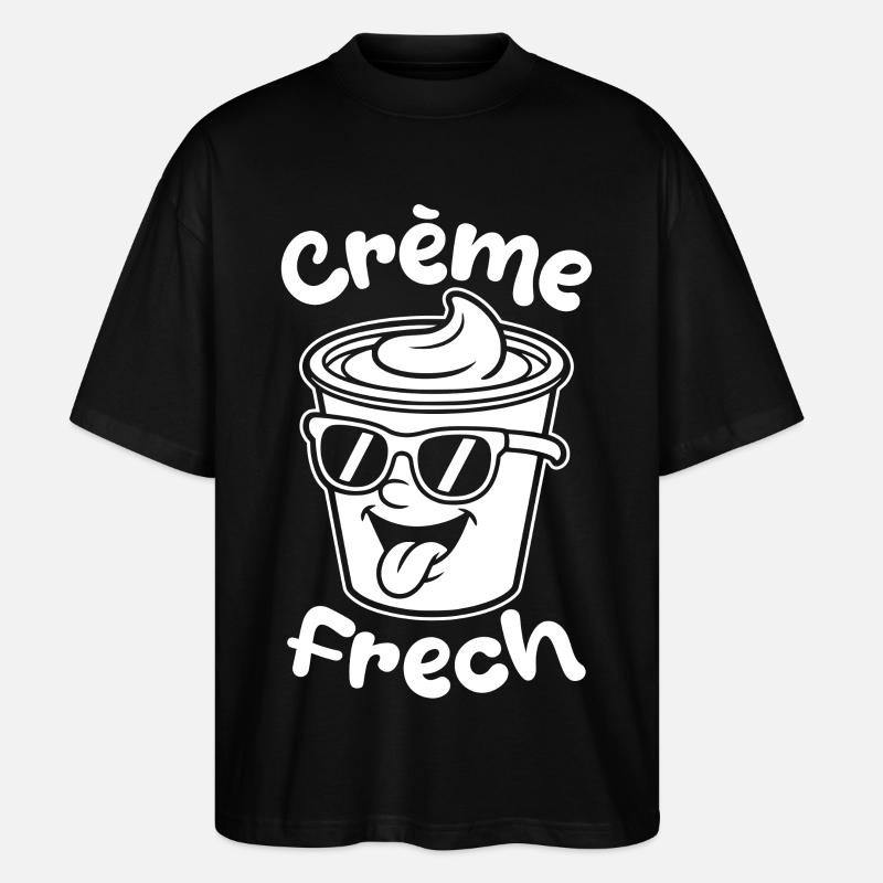 Crème Frech - Stanley/Stella Oversized Unisex Bio T-Shirt Blaster 2.0 - Schwarz