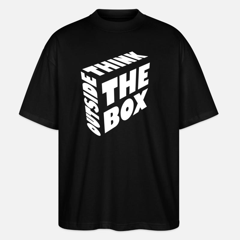 Think outside the box - Stanley/Stella Oversized Unisex Bio T-Shirt Blaster 2.0 - Schwarz