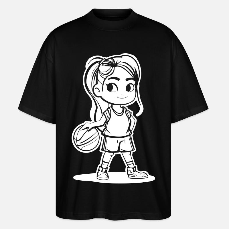 Basketballerin - Stanley/Stella Oversized Unisex Bio T-Shirt Blaster 2.0 - Schwarz