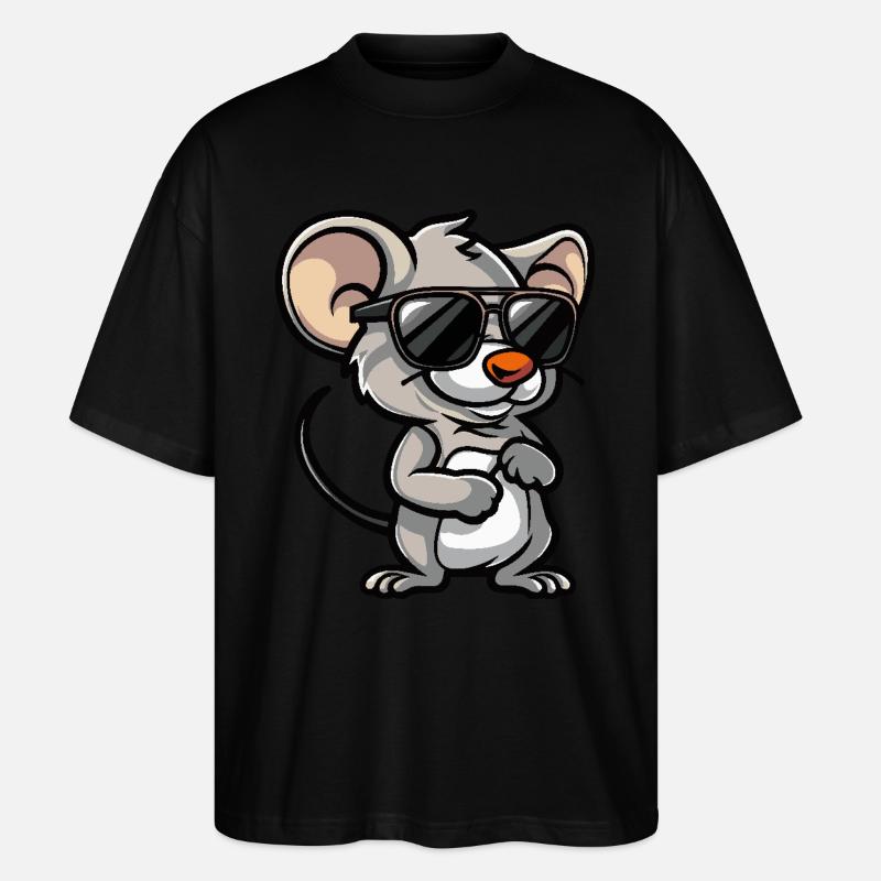 Maus Cool Comic - Stanley/Stella Oversized Unisex Bio T-Shirt Blaster 2.0 - Schwarz