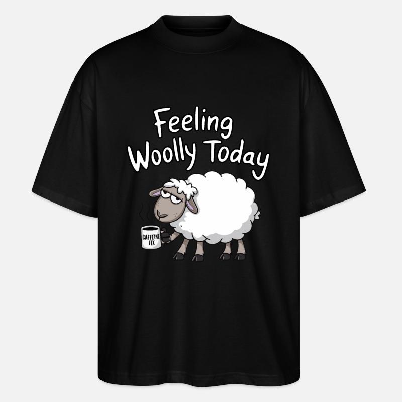 Feeling Woolly today - Stanley/Stella Oversized Unisex Bio T-Shirt Blaster 2.0 - Schwarz