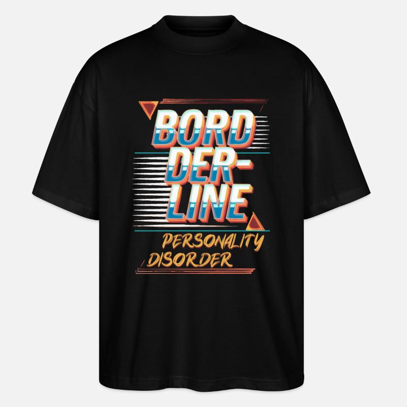 Borderline - Stanley/Stella Oversized Unisex Bio T-Shirt Blaster 2.0 - Schwarz