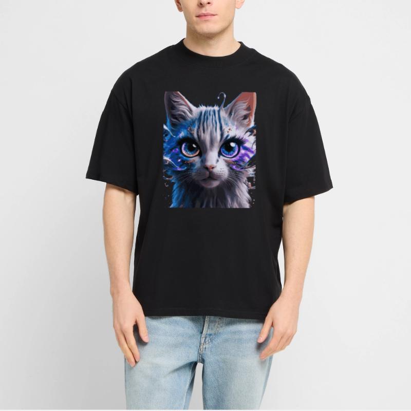 Chat de l’espace T-shirt bio Blaster 2.0 coupe oversize Stanley/Stella Unisexe