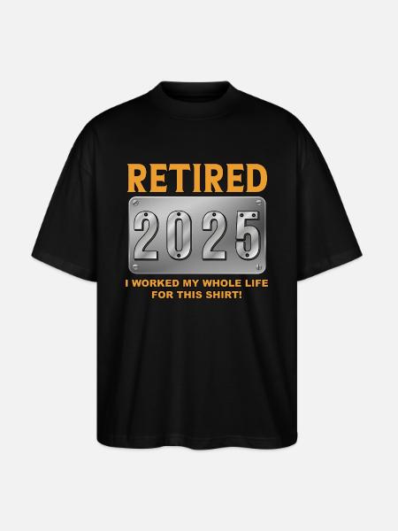 Retired 2025 - Finally Retired - Stanley/Stella Oversized Unisex Organic T-shirt Blaster 2.0 - black