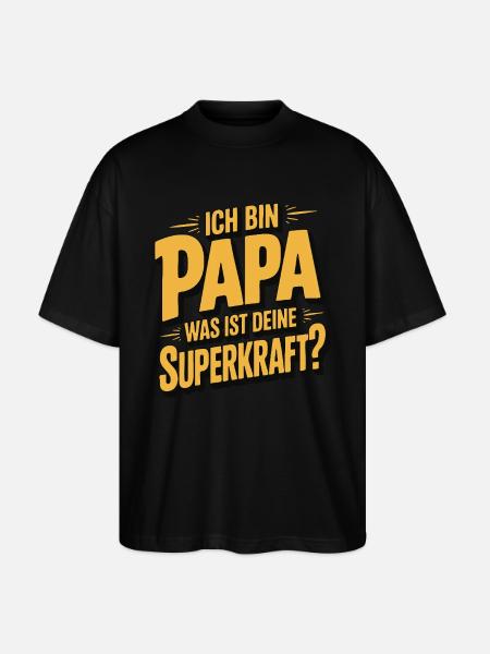 I'm Dad – What's Your Superpower? - Stanley/Stella Oversized Unisex Organic T-shirt Blaster 2.0 - black