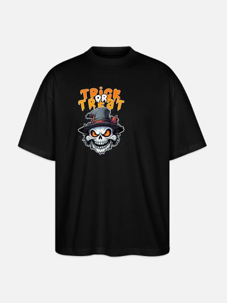 Halloween Design Creepy Skeleton Design - Stanley/Stella Oversized Unisex Organic T-shirt Blaster 2.0 - black
