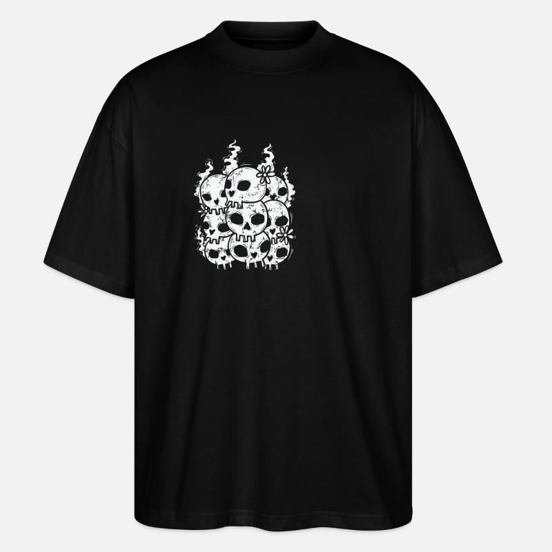 Bone Skull Gothic Style - Stanley/Stella Oversized Unisex Organic T-shirt Blaster 2.0 - black