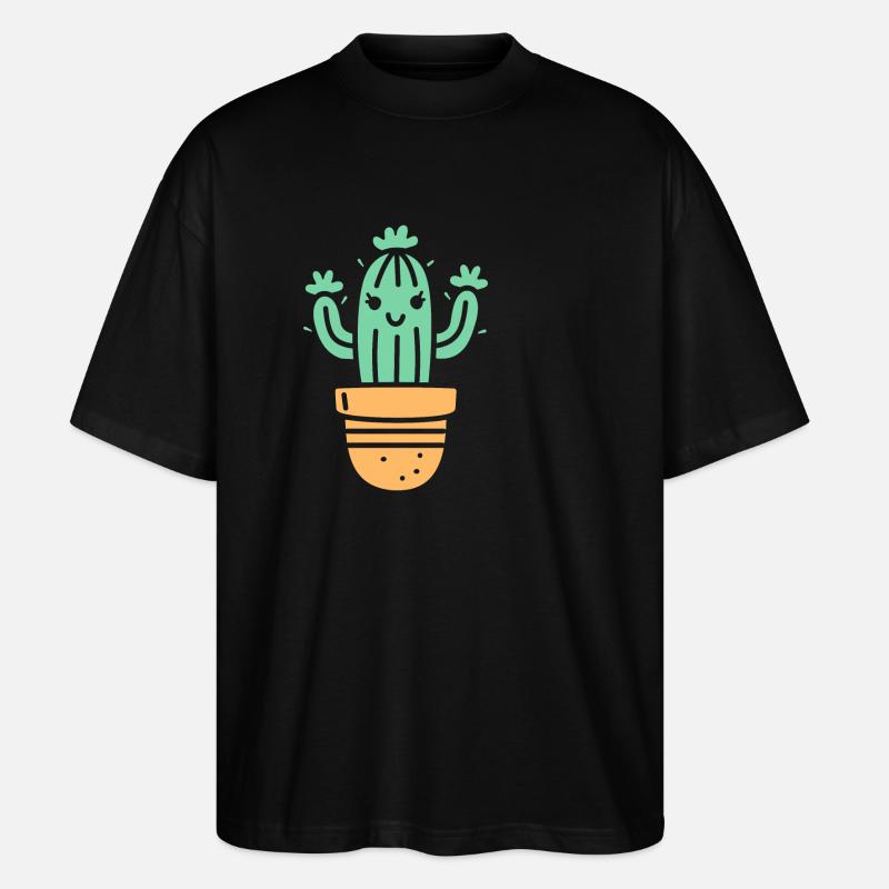 Kaktus - Stanley/Stella Oversized Unisex Bio T-Shirt Blaster 2.0 - Schwarz