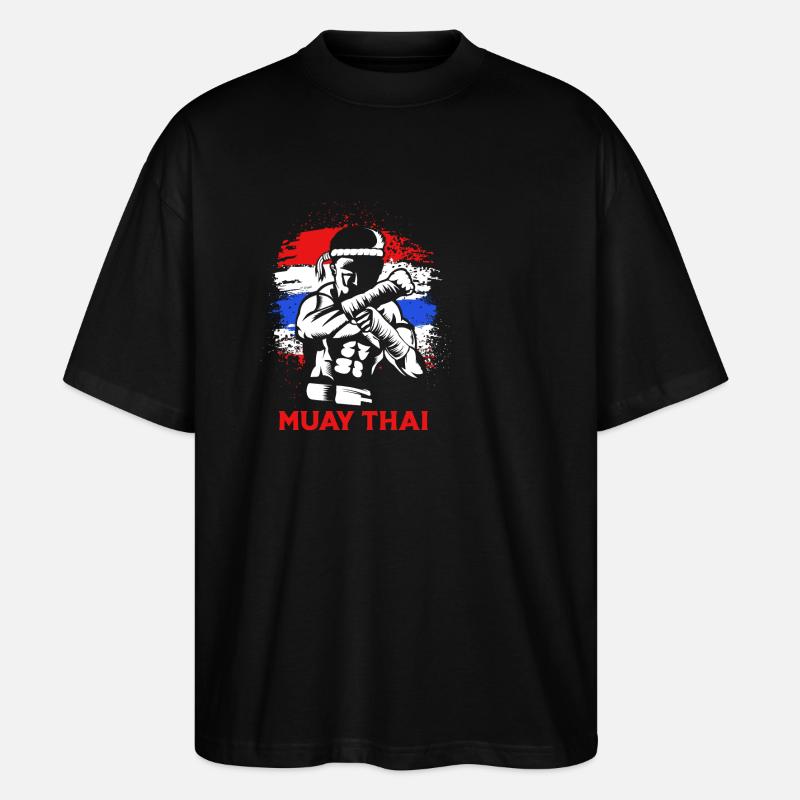 Muay Thai boxen - Stanley/Stella Oversized Unisex Bio T-Shirt Blaster 2.0 - Schwarz