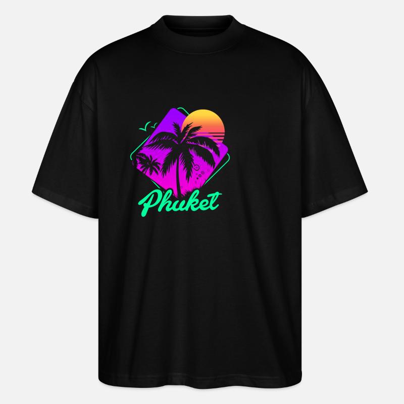 Thaïlande Langue thaïlandaise Phuket - T-shirt bio Blaster 2.0 coupe oversize Stanley/Stella Unisexe - noir
