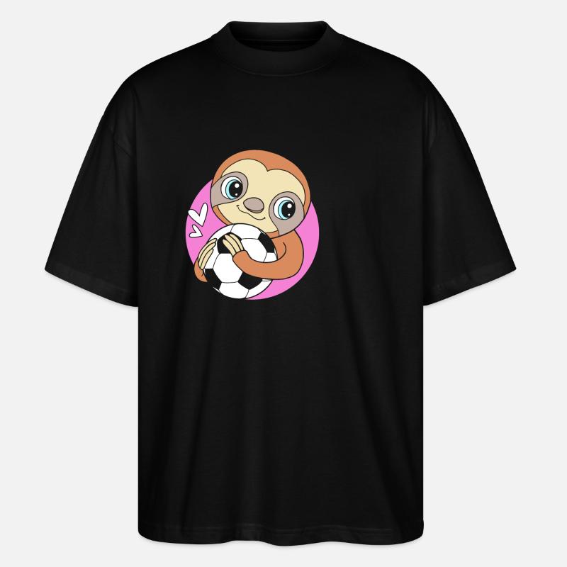 Faultier - Stanley/Stella Oversized Unisex Bio T-Shirt Blaster 2.0 - Schwarz